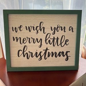 We wish you a Merry Little Christmas sign